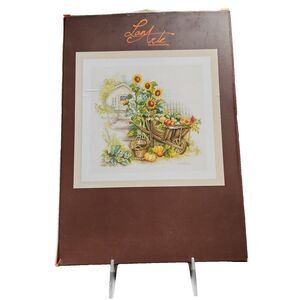 LanArte Lan Arte Wheelbarrow & Sunflowers Cross Stitch Kit 17 x 15 NEW Belgium